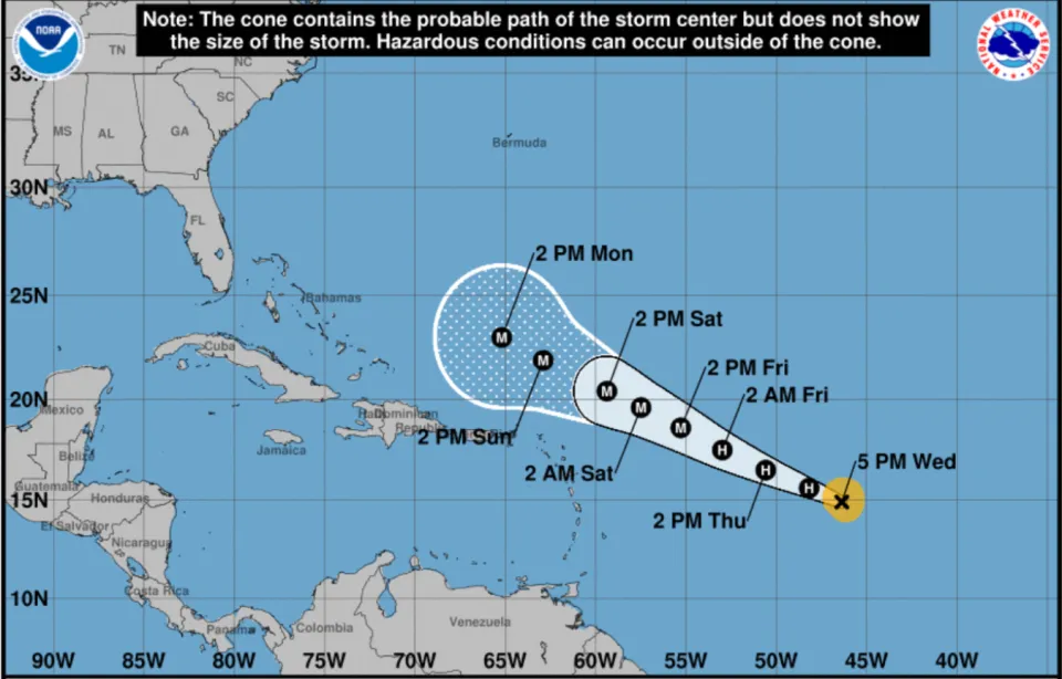 La tormenta tropical Lee ganó intensidad y ya es un huracán peligroso en el Atlántico