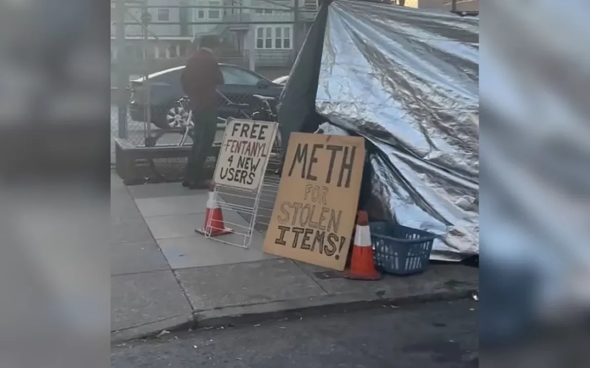 Alerta en San Francisco por hombre sin hogar que mostró letreros ofreciendo fentanilo gratis